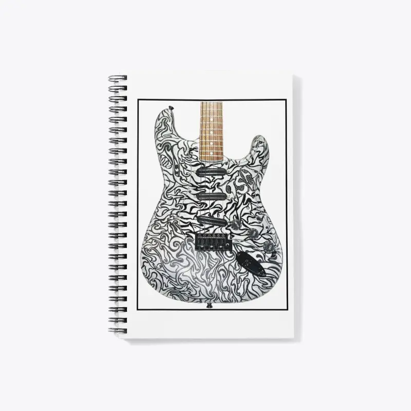 DUSKFOG ART: BLACK / SILVER GUITAR