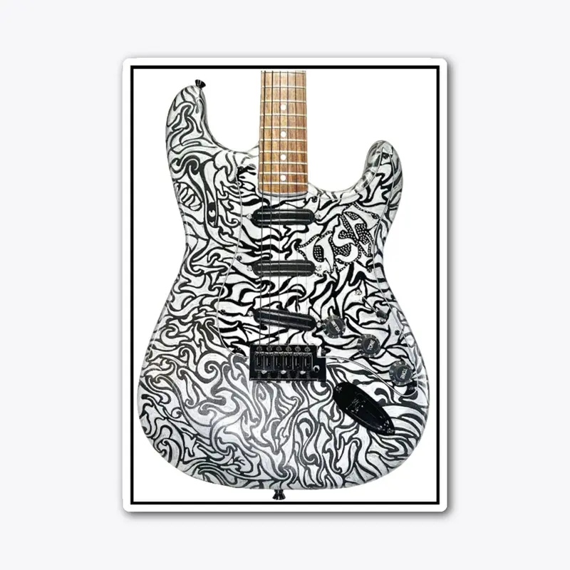 DUSKFOG ART: BLACK / SILVER GUITAR