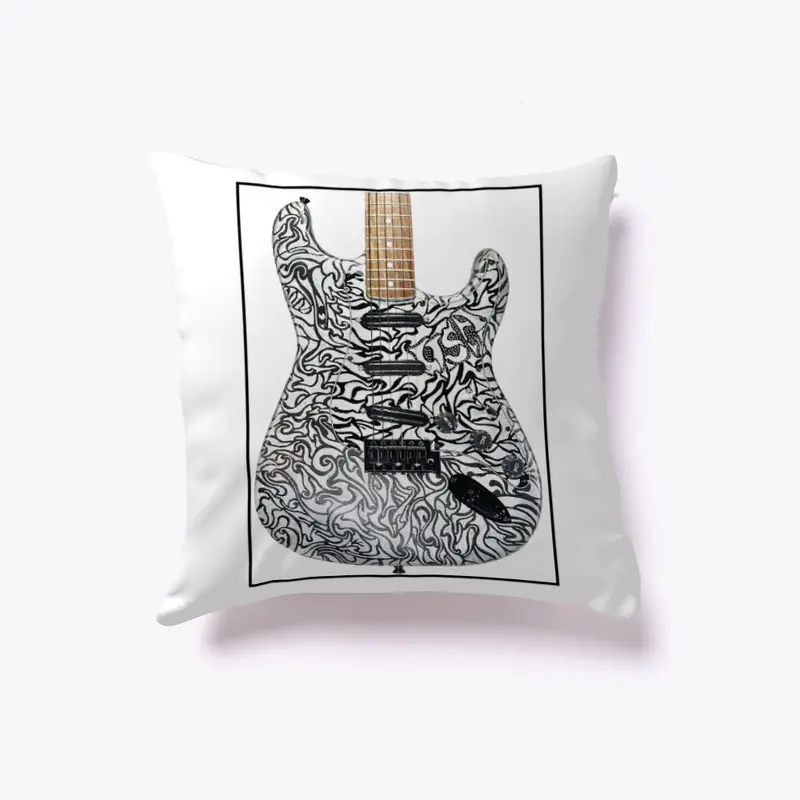 DUSKFOG ART: BLACK / SILVER GUITAR