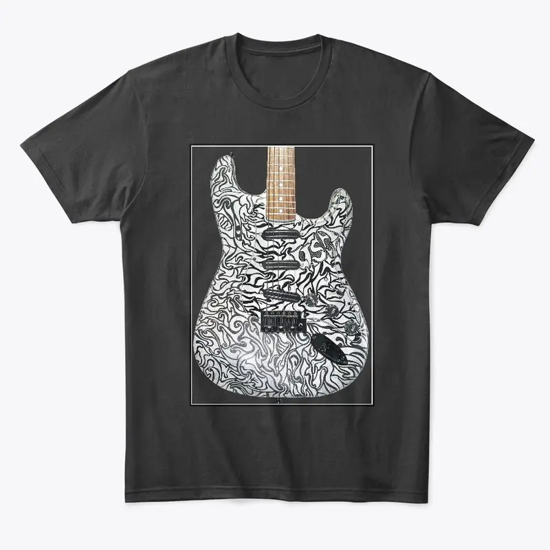 DUSKFOG ART: BLACK / SILVER GUITAR