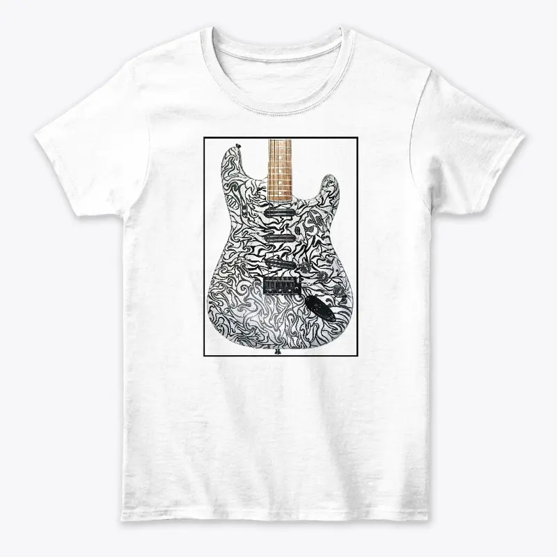 DUSKFOG ART: BLACK / SILVER GUITAR