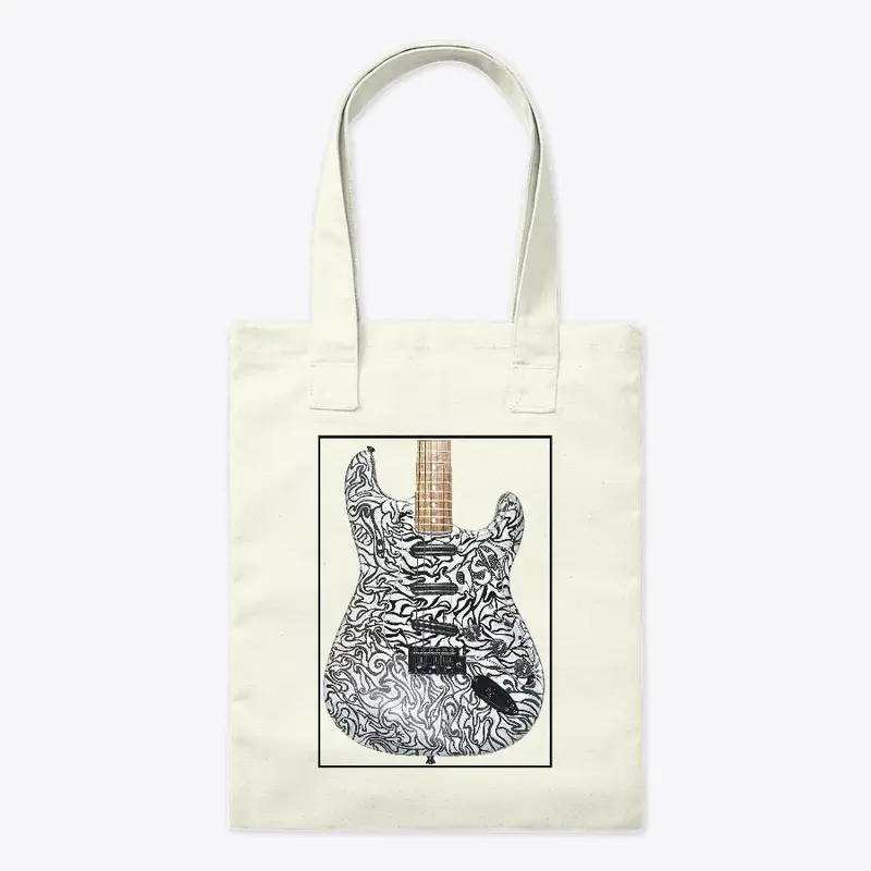 DUSKFOG ART: BLACK / SILVER GUITAR